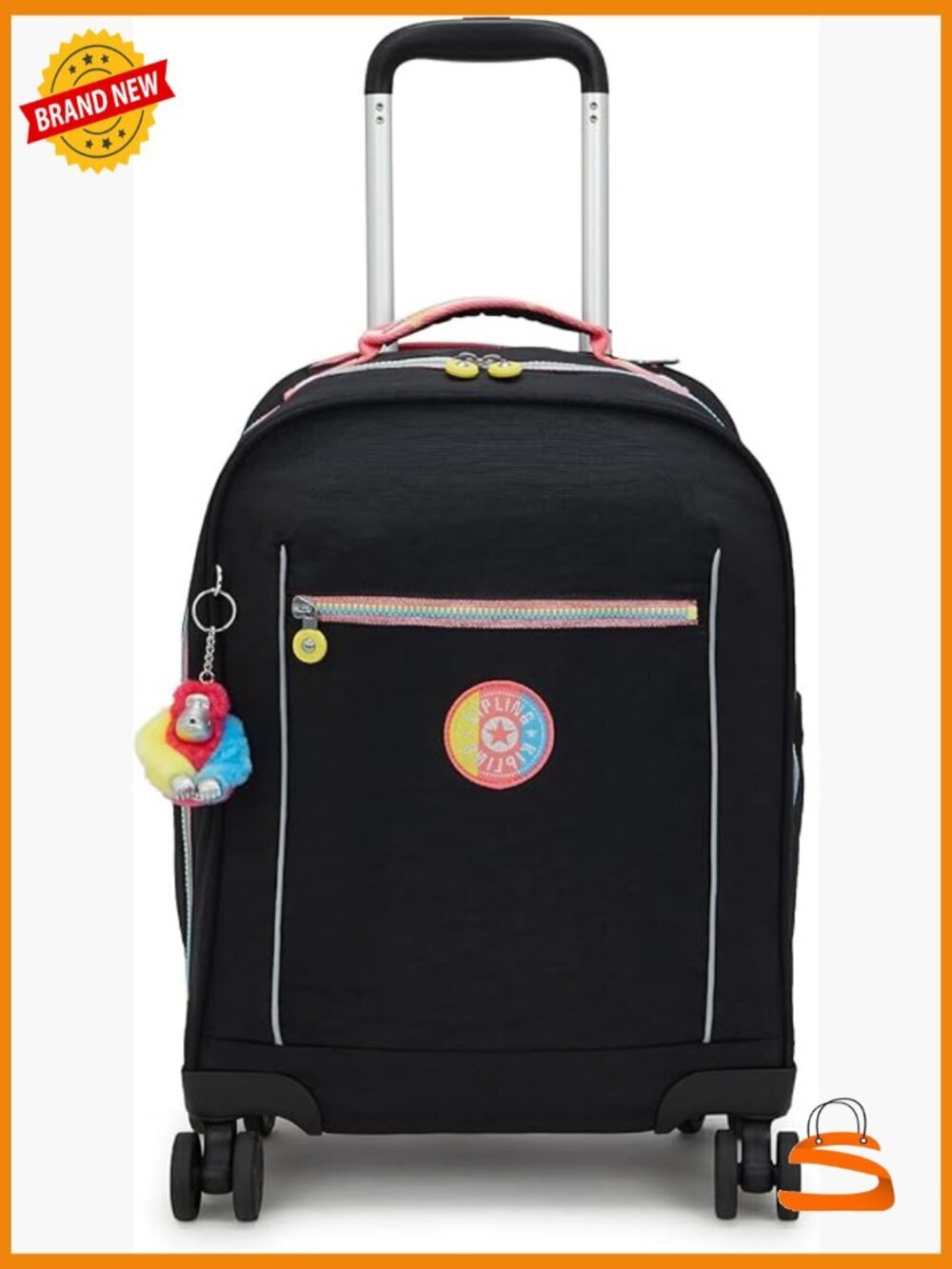 Rolling Backpack with Wheels, Lightweight Nylon, Front-Loading, Multiple - Picture 1 of 5